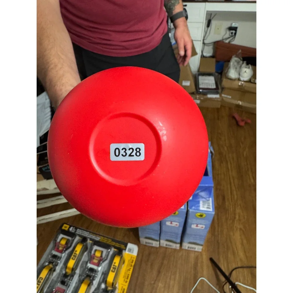 KONG Wobbler Treat Dispensing Dog Toy Large Red Excellent Weighted Base Feeder